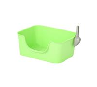 GJGHKLHL Lettiera for animali domestici con coperchio aperto for gatti Forniture for for al chiuso Robusta bacinella di sabbia for vasino for gattini sul lato alto(Green)