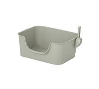 GJGHKLHL Lettiera for animali domestici con coperchio aperto for gatti Forniture for for al chiuso Robusta bacinella di sabbia for vasino for gattini sul lato alto(Gray)