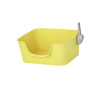 GJGHKLHL Lettiera for animali domestici con coperchio aperto for gatti Forniture for for al chiuso Robusta bacinella di sabbia for vasino for gattini sul lato alto(Yellow)