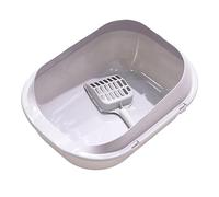 GJGHKLHL Lettiera for gatti Gattiera for Toilette for con coperchio aperto Vassoio for lettiera for animali Lati alti Privacy Contenitore for for Bacinella for sabbia for for piccoli(Gray)