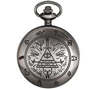 GJGHKLHL Orologio da esterno, Orologio da tasca dal design cavo unico con catena adatto for compleanno, regalo di Natale, festa del papà(Grey)