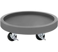 GJGHKLHL Portavaso for Piante Rotondo Grigio Bianco Nero Supporto for Vaso for con Ruote, Carrello for da Interno ed Esterno portavaso for Fiori sottovaso Freno(Black,36cm/14.17In)