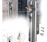 GJGHKLHL Posacenere da Parete Esterna - Resistente alla Pioggia, Chiusura Inferiore/Resistente/Presa for Testa in Acciaio Inossidabile, for Spazi Pubblici/giardini/club,Nero(Silver)