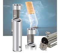 GJGHKLHL Presa for mozziconi di sigaretta in acciaio inossidabile, con fondo chiudibile a chiave/facile da installare, for conservare in ristoranti/pubblici, 51x8,9 cm