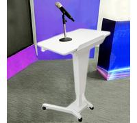 GJGHKLHL Pulpiti for podio Mobile for Laptop Regolabili in Altezza con Fermo for Bordi, Portatile da Pavimento Ruote, scrivania Tavolo Sit-to-Stand for Aula Ufficio Chiesa(B)