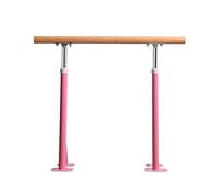 GJGHKLHL Sbarra da Ballo for Interni, Pavimento, in Legno massello, Indipendente, Regolabile, for Studio Domestico, Verticale, Antiscivolo, for Bambini, Adulti, Allenamento Fitness(Pink,1m)