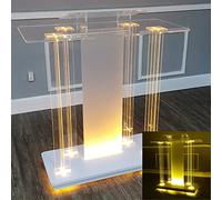 GJGHKLHL Scrivania Mobile Podi in Acrilico a LED Supporto for podio for presentazioni con mensola Superiore inclinata, pulpito della Chiesa, Supporto for Libri in Aula for Computer Portatile