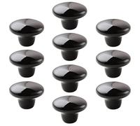 GJGHKLHL Set di 10 pomelli rotondi for mobili, accessori for con maniglie for porte in ceramica(Black)