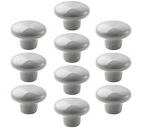 GJGHKLHL Set di 10 pomelli rotondi for mobili, accessori for con maniglie for porte in ceramica(Grey)