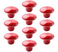 GJGHKLHL Set di 10 pomelli rotondi for mobili, accessori for con maniglie for porte in ceramica(Red)