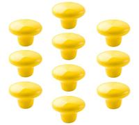 GJGHKLHL Set di 10 pomelli rotondi for mobili, accessori for con maniglie for porte in ceramica(Yellow)