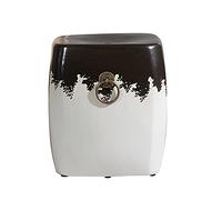 GJGHKLHL Sgabello for tamburo in ceramica, anello in ottone retrò bianco e nero adatto for la decorazione della terrazza camera da letto del giardino(Square)