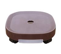 GJGHKLHL Supporto Quadrato for impianto di laminazione in plastica con rotelle nascoste, Base for rulli for Piante Resistente, pianta da Esterno cassetto for stoccaggio dell'Acqua(Brown,12inch)