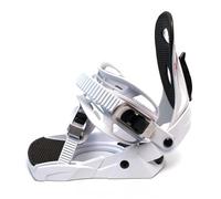 GJHGNFRDK Clip Metalliche per Legami per Snowboard, Attacchi for Snowboard Eva Imbottito Piastra di Base smorzante Cinghia a cricchetto Bianco