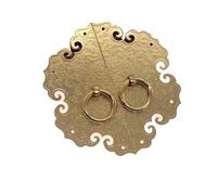 GJHGNFRDK Knobs testa porta anteriore bussata, Battente e maniglia for mobile in ottone multicolore 122-200mm(Diameter122mm Gold)