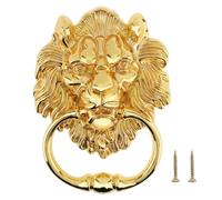 GJHGNFRDK Knobs testa porta anteriore bussata, Battente for porta anteriore in zinco multicolore da 6 pollici(Gold)