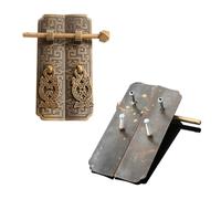 GJHGNFRDK Knobs testa porta anteriore bussata, Battente in ottone Maniglia for porta Armadio Cassetto Serratura Striscia di chiusura Manopola Set hardware 1 set