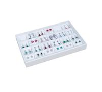 GJHGNFRDK Organizer per ciondoli, Supporto for Gioielli in Microfibra for Orecchini e Anelli 32x21,5x3,5 cm