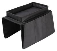 GJHGNFRDK Organizzatore bracciolo Divano, Organizer for braccioli for Divano, Nero, 57 x 31,5 cm, portabicchieri con Supporto remoto, Adatto for sedie e divani