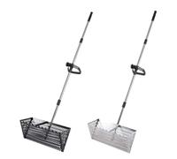 GJHGNFRDK Rastrello for setacciare la Sabbia in Acciaio al Carbonio | Multicolore, dimensioni multiple, campeggio esterno: acciaio al carbonio che raccoglie le pulci della sabbia(Silver)