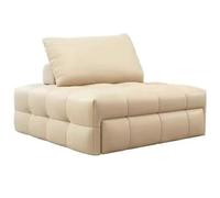 GJHGNFRDK sedia Beanbag, Divano letto trasformabile estraibile 3 in 1 multicolore(Beige Leather)