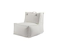 GJHGNFRDK sedia Beanbag, Poltrona a sacco Divano da terra pigro Cotone Lino Multicolor 56x62x52cm(White)