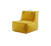 GJHGNFRDK sedia Beanbag, Poltrona a sacco Divano da terra pigro Cotone Lino Multicolor 56x62x52cm(Yellow)
