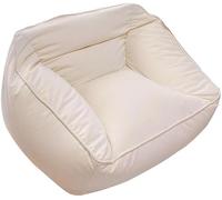 GJHGNFRDK sedia Beanbag, Poltrona a sacco in velluto bifacciale multicolore con poggiapiedi in diverse misure(White,No footstool)