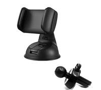 GJHGNFRDK Supporto per Telefono da Auto, Supporto Universale for Telefono da Auto, Supporto for Bocchetta dell'Aria, Regolabile a 360 Gradi, Rosso Nero, 9 * 7,5 cm(Nero)