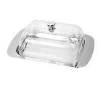 GJHGNFRDK vaschetta per il burro, Burriera in Acciaio Inox Con Coperchio 2 Pz 17x8x3,6cm