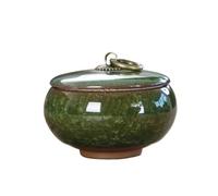 GJHGNFRDK vaschetta per il burro, Portaburro in ceramica multicolore con coperchio(Green)
