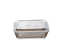 GJHGNFRDK vaschetta per il burro, Portaburro in vetro trasparente con coperchio Contenitore multiuso da cucina