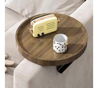 GJHGNFRDK Vassoio Pieghevole per Divano, Vassoio Clip for bracciolo Divano Pieghevole in Legno Multicolor 30x10 cm(Walnut)