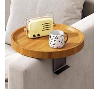 GJHGNFRDK Vassoio Pieghevole per Divano, Vassoio Clip for bracciolo Divano Pieghevole in Legno Multicolor 30x10 cm(Natural Wood)