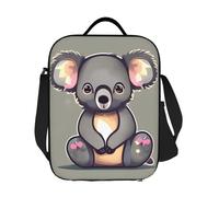 GJHKSSVB Borsa termica per il pranzo, per donne e uomini, grande, riutilizzabile, a prova di perdite, borsa termica con tracolla regolabile, il bel koala porta cibo per lavoro, viaggi, picnic