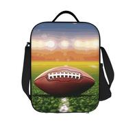 GJHKSSVB Borsa termica per il pranzo, per donne e uomini, grande, riutilizzabile, a prova di perdite, borsa termica con tracolla regolabile per palla da football americano, porta cibo per lavoro
