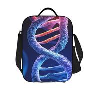 GJHKSSVB Borsa termica per il pranzo, per donne e uomini, grande, riutilizzabile, a prova di perdite, borsa termica con tracolla regolabile DNA Genetic Helix Food Carrier per lavoro, viaggi, picnic