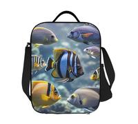 GJHKSSVB Borsa termica per il pranzo, per donne e uomini, grande, riutilizzabile, a prova di perdite, borsa termica con tracolla regolabile per diversi tipi di pesce, per lavoro, viaggi, picnic