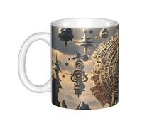 GJHKSSVB Tazza da caffè da 325 ml con manico, novità tazza da tè con calendario Maya, fine del mondo, tazza da caffè in ceramica per uomini e donne, ufficio lavoro