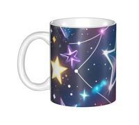 GJHKSSVB Tazza da caffè da 325 ml con manico, tazza da tè con motivo costellazioni e stelle, tazza da caffè in ceramica per uomini e donne, ufficio e lavoro