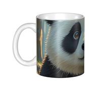 GJHKSSVB Tazza da caffè da 325 ml con manico, tazza da tè in ceramica a tema anime, panda, tazza da caffè per uomini e donne, ufficio, lavoro