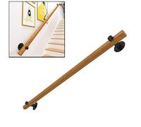 GJIF Corrimano per Scale in Pino, Corrimano - Kit Completo, Ringhiere/Corrimano per Scale in Legno Massello Tondo(Size:200 Centimetri)