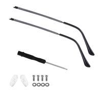 Gjinxi 1 paio di bracci di ricambio per occhiali in metallo, kit di riparazione universale per occhiali con viti e gambe di ricambio, kit di serraggio per occhiali include viti, rondelle, cacciaviti