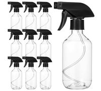 Gjinxi 10 bottigliette spray in plastica da 300 ml, vuote, trasparenti, ricaricabili, con ugello spray regolabile, per la pulizia di capelli, piante e animali domestici