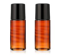 Gjinxi 2 Flaconi in Vetro da 50 Ml per Oli Essenziali Ricaricabili Roll On Contenitori per Profumo Bottiglie Vuote con Sfera A Rullo per Oli Essenziali Profumi Cosmetici