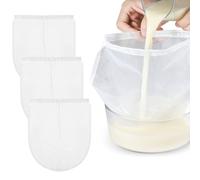 Gjinxi 3 sacchetti di panni per formaggio per scolare 28 x 22,9 cm, riutilizzabili in rete per succhi di frutta Nyon, sacchetti per birra fredda per uso alimentare, sacchetto filtro per tè al latte di
