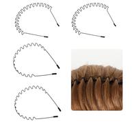 Gjinxi Fascia per Capelli 4 Pz Antiscivolo Ondulate Primavera A Zig Zag Supporto per Capelli In Metallo