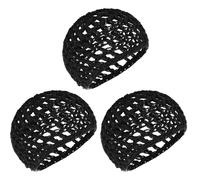 Gjinxi Retina per capelli da donna, 3 pezzi, per dormire, per dormire, per avvolgere il sonno, all'uncinetto, cuffie in rete per capelli ricci e dritti, per asciugare i capelli, per cucire in tessuto