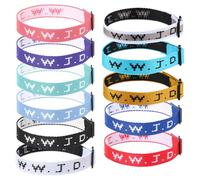Gjinxi WWJD Braccialetto per cristiani ispiratori Cristiani Gesù Braccialetti regolabili donne e uomini What Dignity Jesus Do Bracciale per braccialetti religiosi cristiani, One Size, Nastro, Non