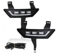 GJKHH Fendinebbia Auto Gruppo fendinebbia paraurti anteriore per auto per GWM Great Wall POER 2021 2022 Luci diurne a LED DRL Indicatore di direzione Lampada 3 colori 12V Gruppo Fari Fendinebbia